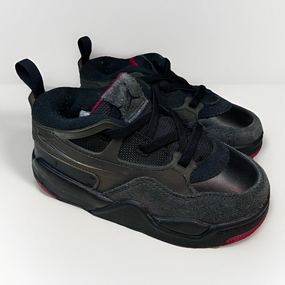 Air Jordan 4 RM (TD) Bred Black/Varsity Red-Anthracite Toddler Size 9c